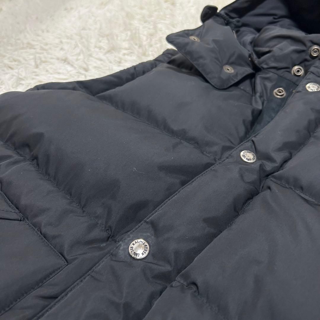 現行✨ポロラルフローレン ポニー刺繍ロゴ 2way ダウンベスト M ブラック