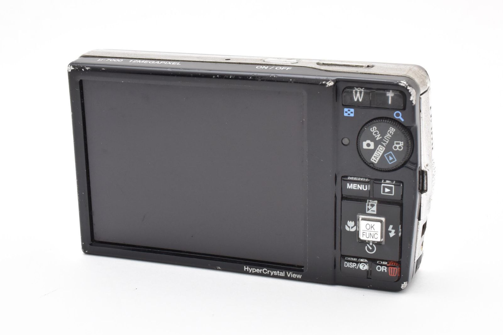動作品・ジャンク品】OLYMPUS μ-7000 ブルー デジカメ 液晶に