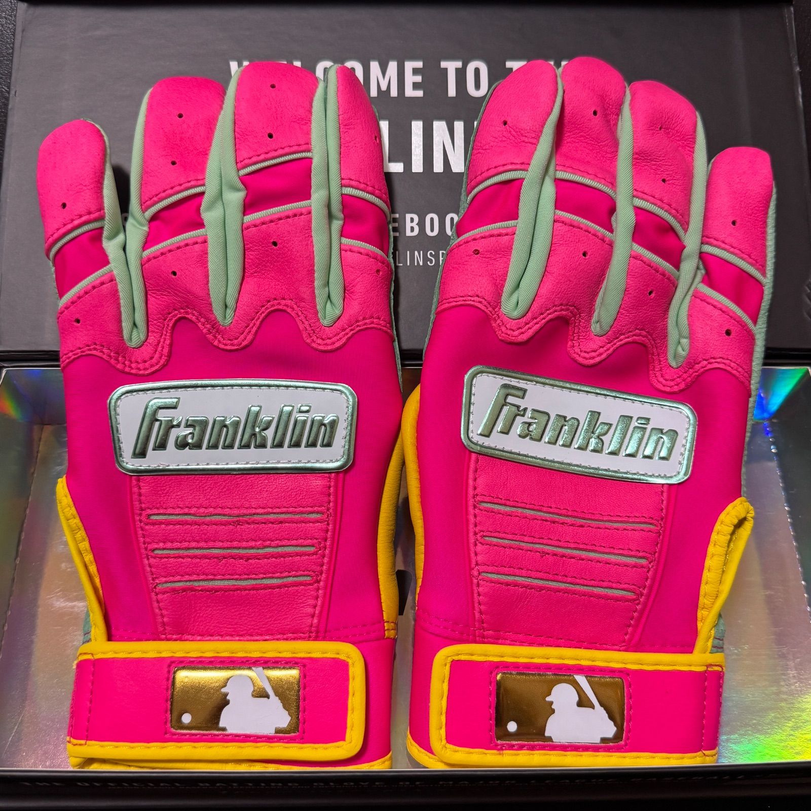 Franklin Custom CFX Pro ピンク パドレス バッティンググローブ フランクリン 革手 バッティンググラブ