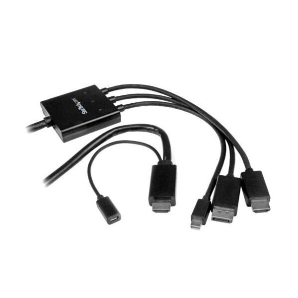 StarTech.com HDMI DisplayPort Mini DisplayPort-HDMI変換ケーブル 2m ブラックDPMDPHD2HD 1本