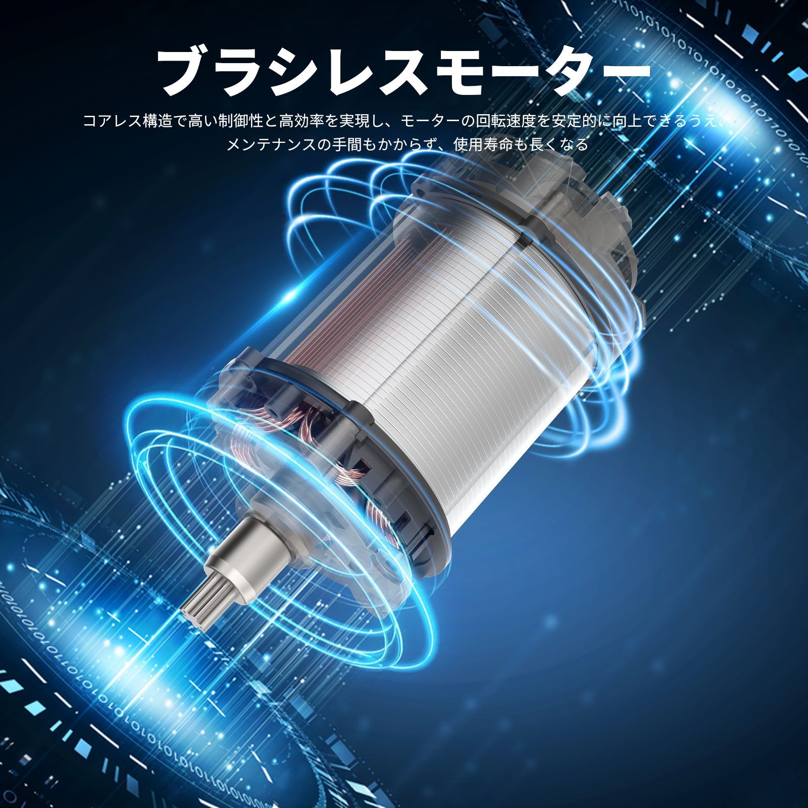 NANWEI 充電式ハンマードリル 6.0Ahバッテリー2個付き マキタ18V 