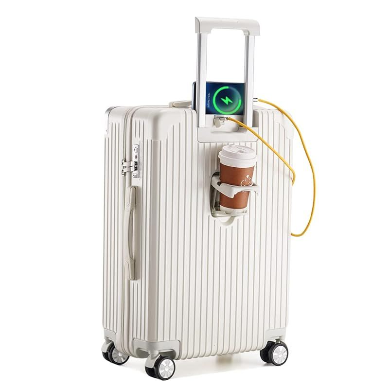 レーズ スーツケース カップホルダー付 キャリーケース usbポート付M約63L
