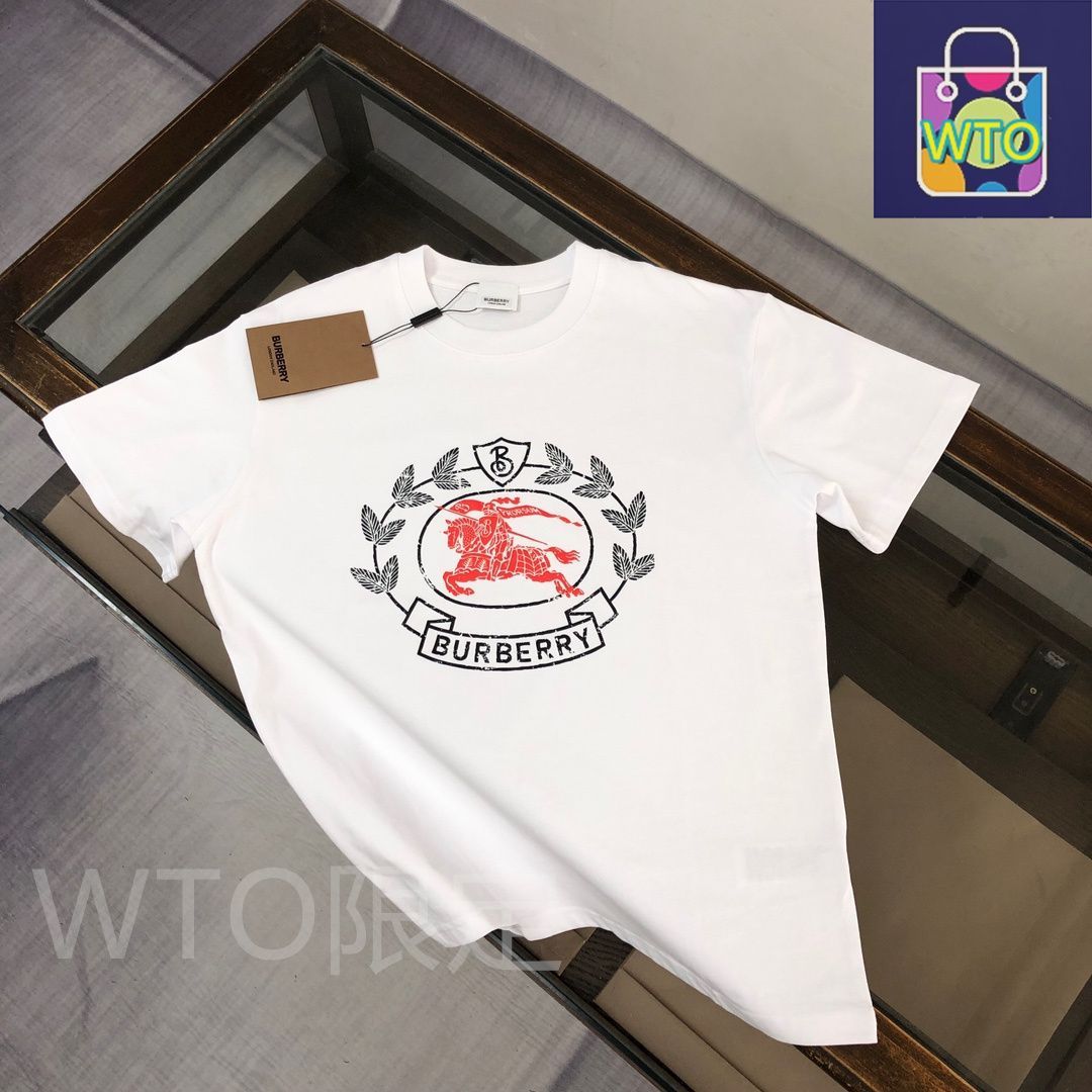 【直営店買付】★Burberry★プリント Tシャツ 本日限定特価】Burberry 春夏 戦馬騎士プリントTシャツ [本日