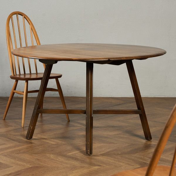 英国アンティークアーコールドロップリーフテーブル/ダイニング机(84