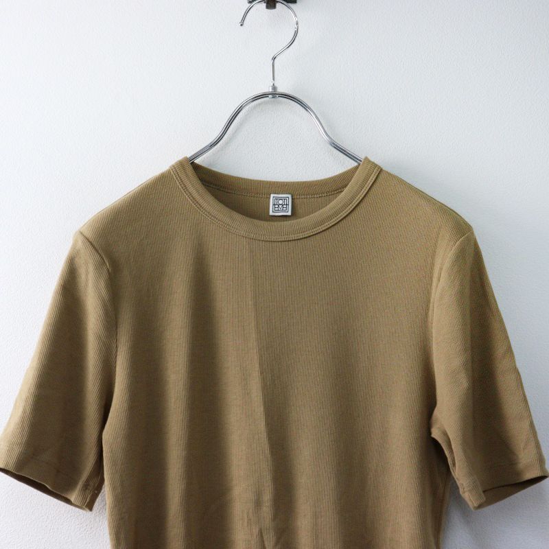 トーテム Toteme Classic rib tee caramel オーガニックコットン