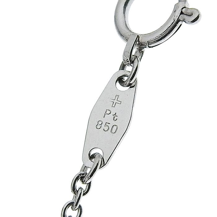 ダイヤモンド　クロス　0.3 pt900 pt850 Authentic PT900 PT850 Cross Diamond Necklace 0.30CT #260-007