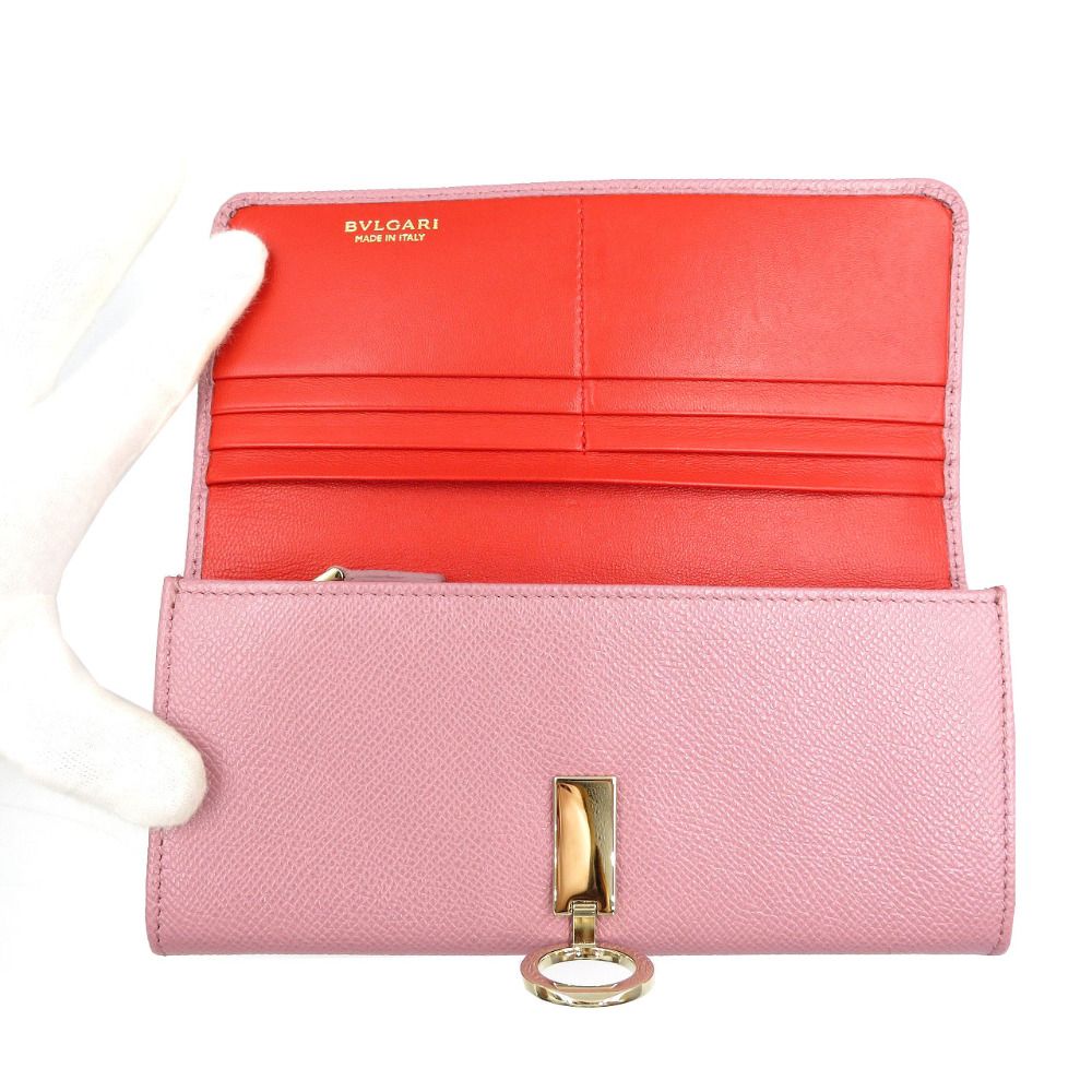 未使用 ブルガリ ロゴクリップ 282870 レザー ゴールド金具