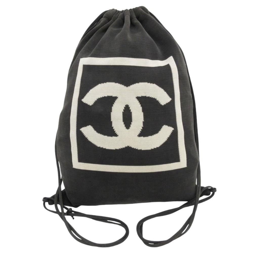 CHANEL シャネル スポーツ コットン100% ドロスト ナップサック