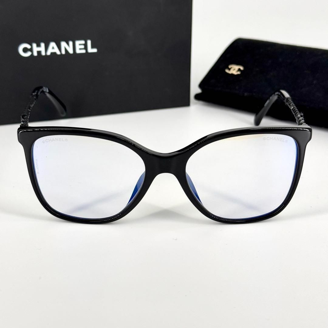 CHANEL サングラス 3441-S-A ココマーク レザー チェーン 黒 CHANEL サングラス 3441-S-A ココマーク レザー チェーン シャネル