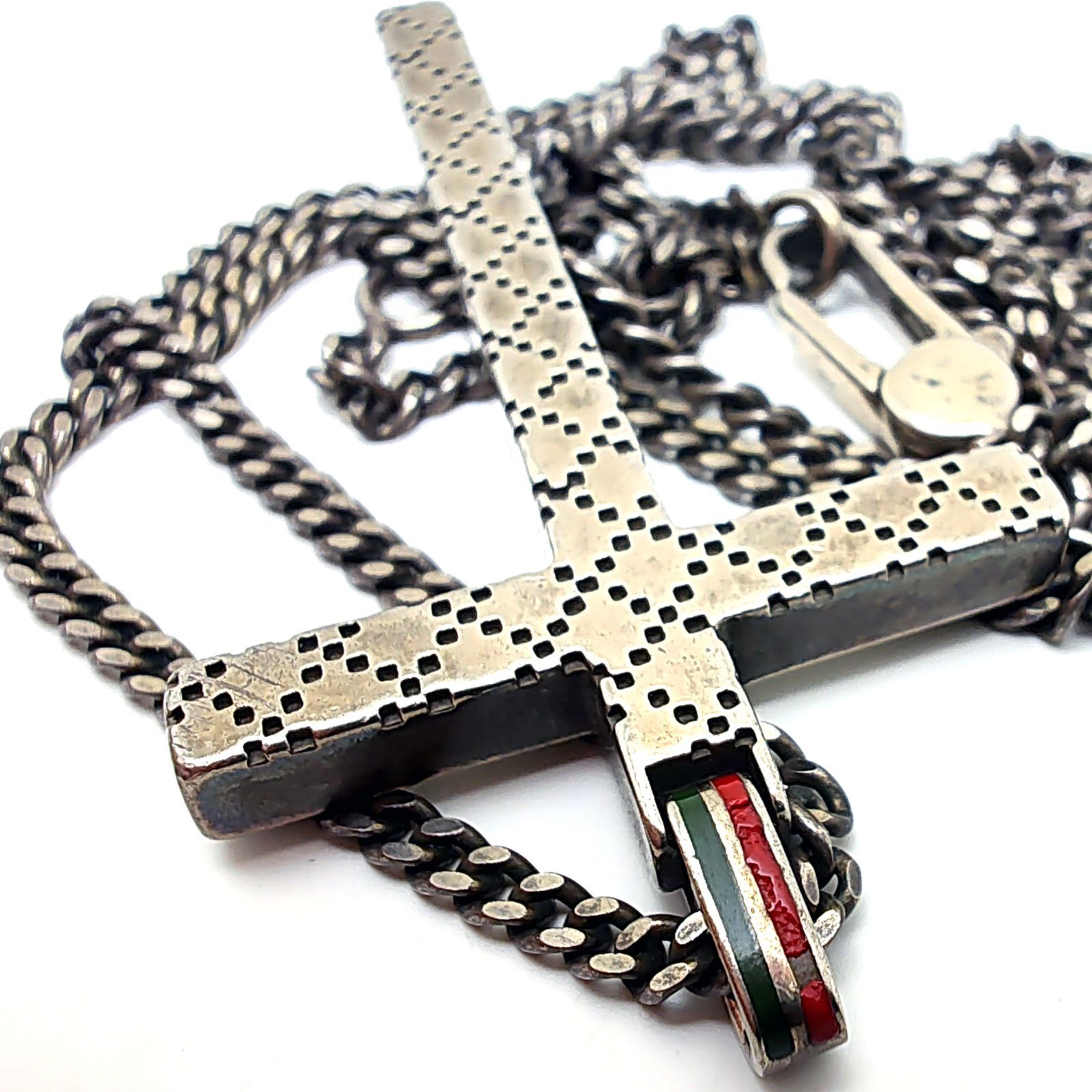 美品　GUCCI ディアマンテクロスネックレス 美品　GUCCI ディアマンテクロスネックレス