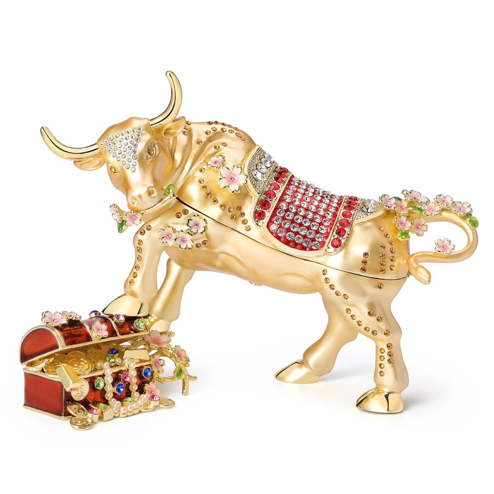 EX608 金福 宝丑 干支 牛 縁起物 置物 東京銀座PICALS EX608 金福 宝丑 干支 牛 縁起物 誕生日プレゼント 女性
