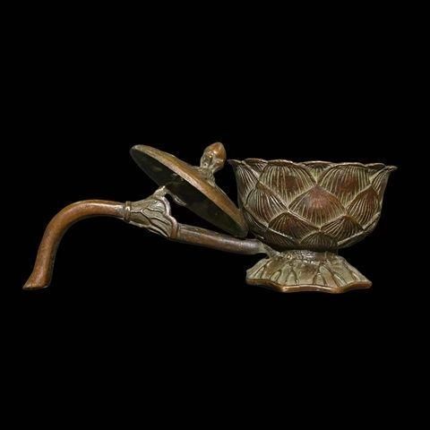 蓮華炉  蓮華薫香炉 茶道具 香道具 装飾品 工芸品 美術品 置物 銅 細工 茶道具 香道具 蓋置 蓮華薫香炉 装飾品 現代工芸品美術