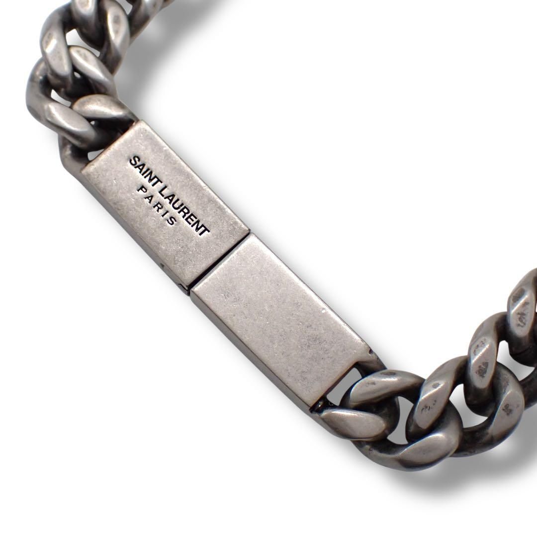 サンローラン 75cm 喜平 チェーン ネックレス メンズ シルバー 3954