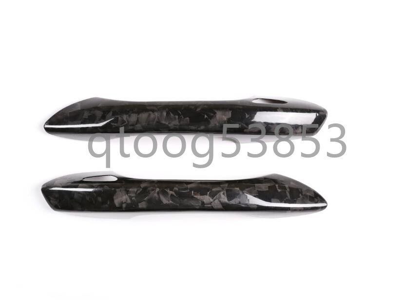 ポルシェ 718 911 2012～2018年式 ドライカーボン製鍛造調 ドアハンドルカバー 2枚セット