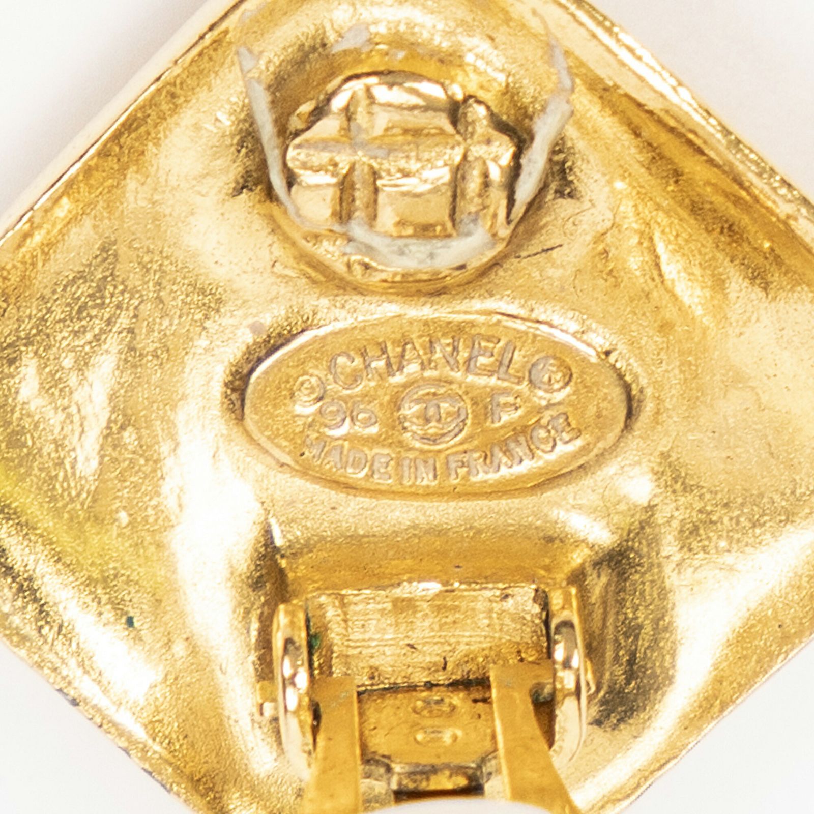 CHANEL シャネルCCダイヤモンドクリップオンイヤリング金金メッキA