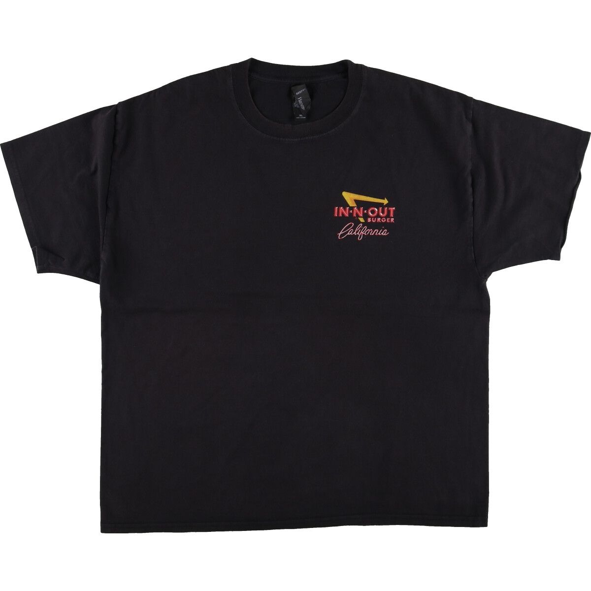 古着 ヘインズ Hanes IN-N-OUT BURGER CALIFORNIA バックプリント アドバタイジングTシャツ メンズXL相当/eaa429694