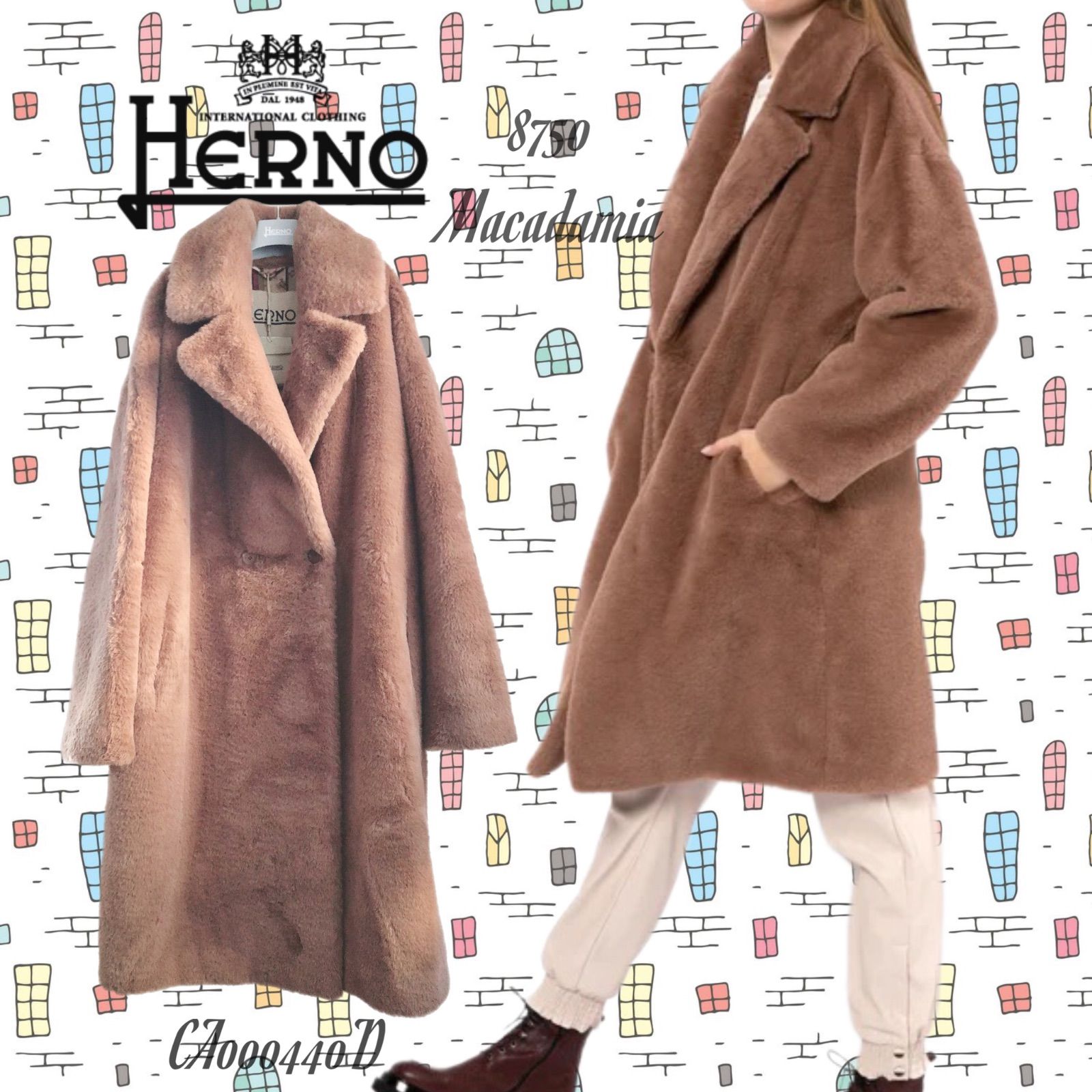 雑誌掲載*HERNO CA000440D ヘルノ エコファー コート サイズ40 - EU