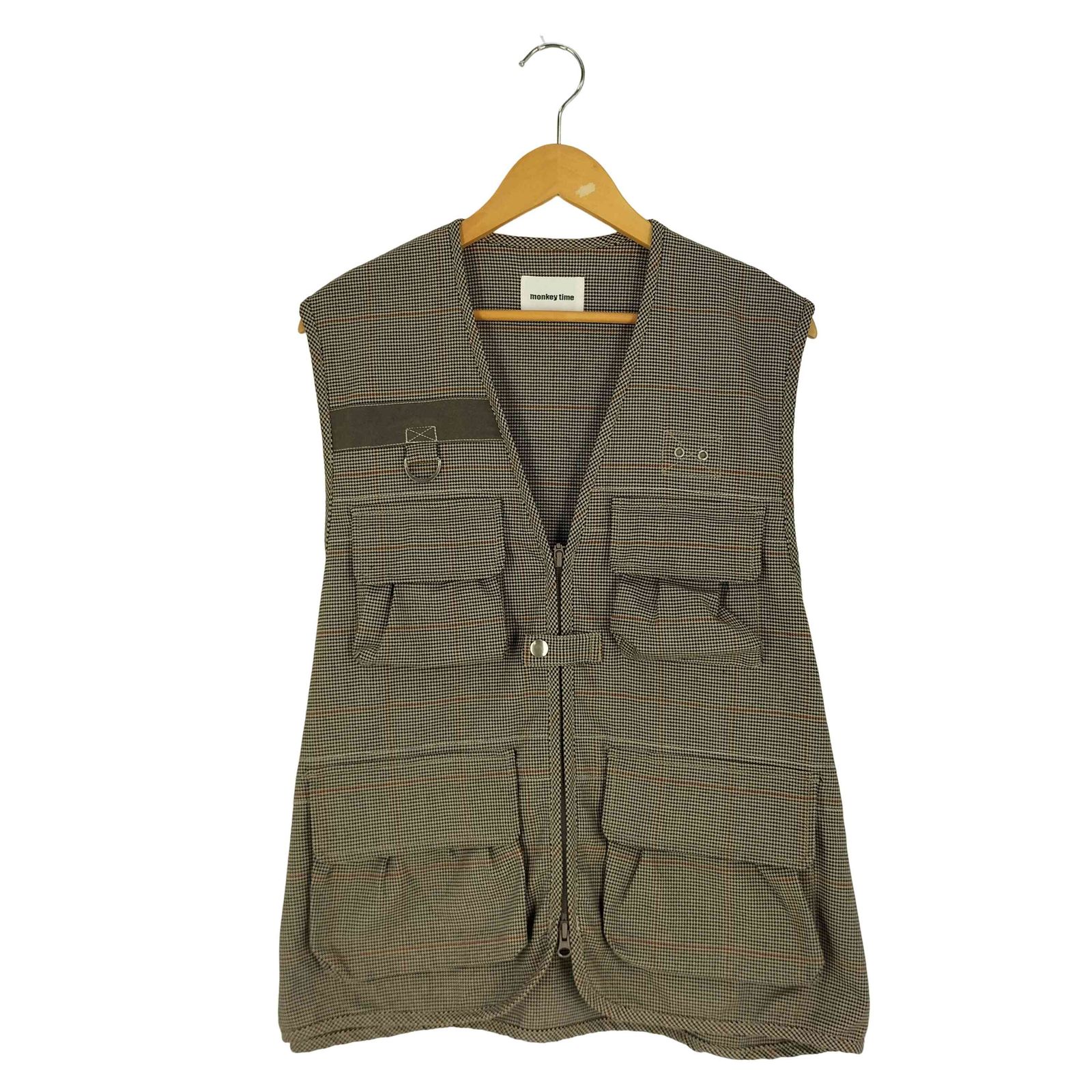 モンキータイム MONKEY TIME GUNCLUB CHECK MULTI POCKET VEST/ベスト 