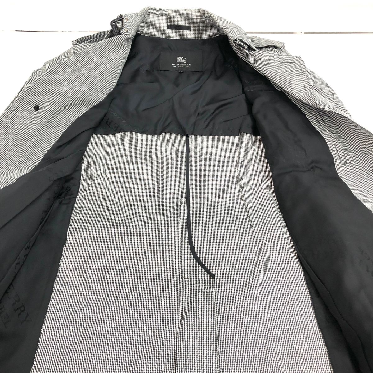 バーバリーブラックレーベルのコート千鳥柄M