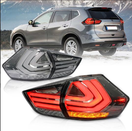 エクストレイル X-TRAIL T32 LEDテールランプ左右セット 2014～2019年式対応 ブラック レッド