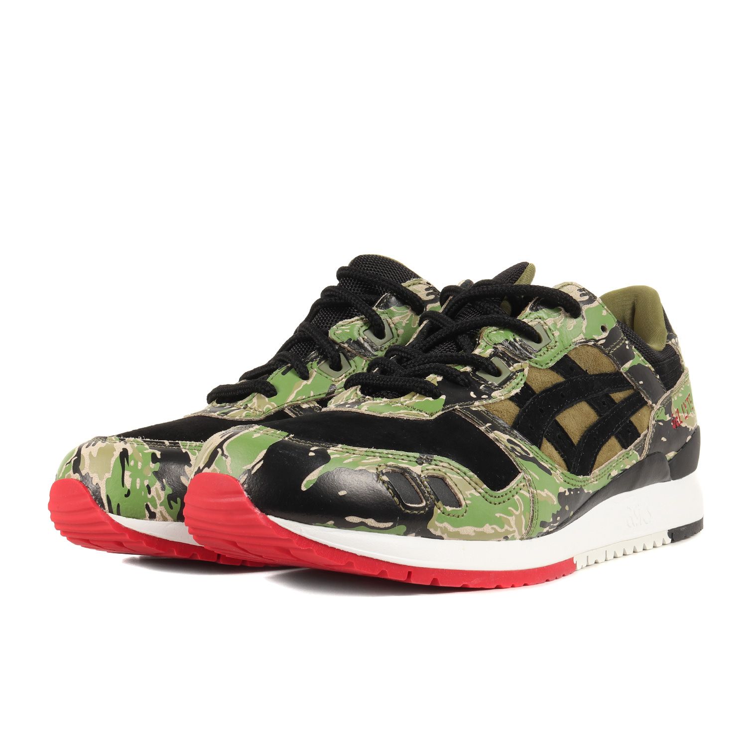 新品 asics アシックス サイズ:27.0cm 17SS ATMOS GEL-LYTE III Tiger Camo (HK724-8890)  アトモス ゲルライト3 タイガーカモ ブラック レッド 迷彩 US9 スニーカー コラボ - メルカリ