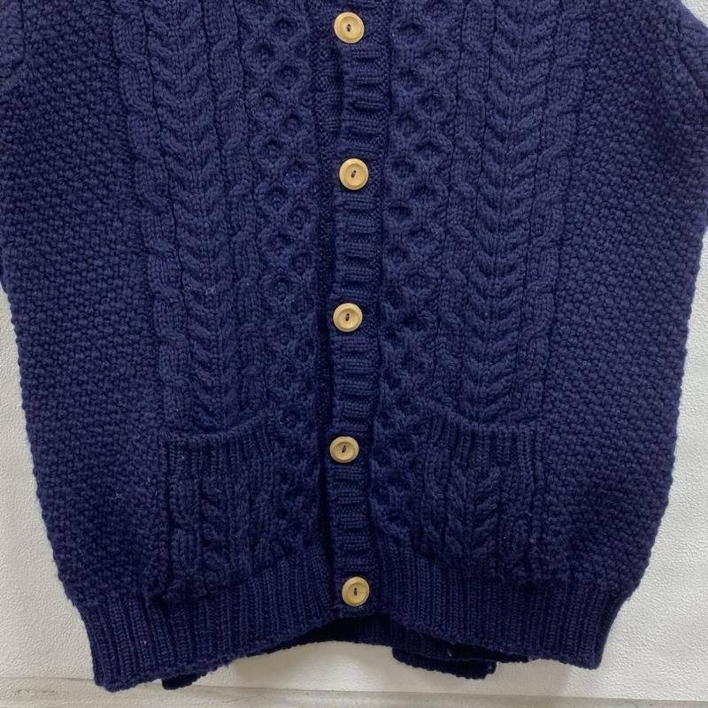 John Molloy IRELAND製 ローゲージ ニットセーター L程度 ブラック V  