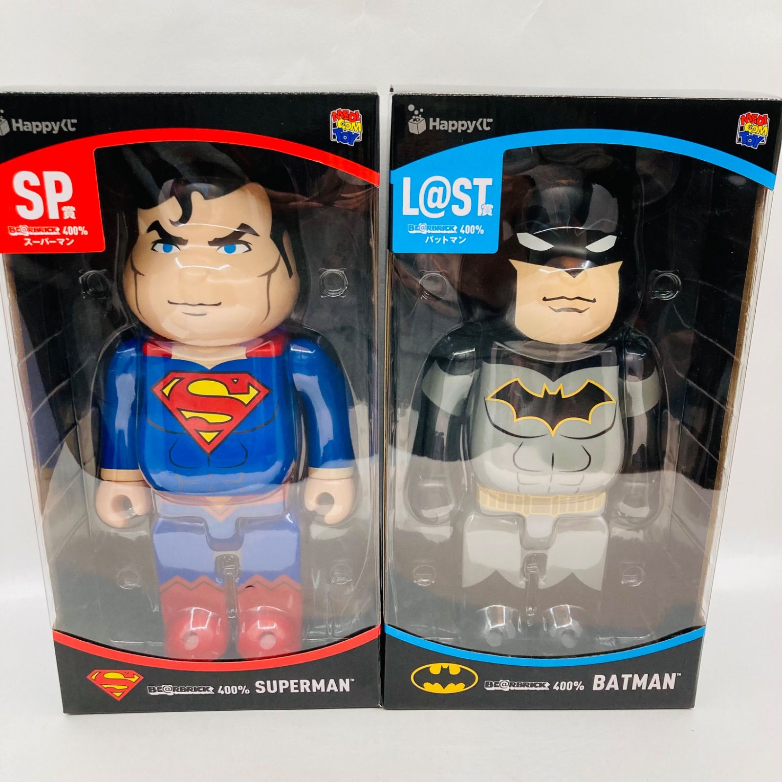 ハッピーくじ ベアブリック DC バットマン スーパーマン SP賞 ラストワン賞 400 ベアブリック賞 100％ BE RBRICK BEARBRICK Happyくじ アメコミ