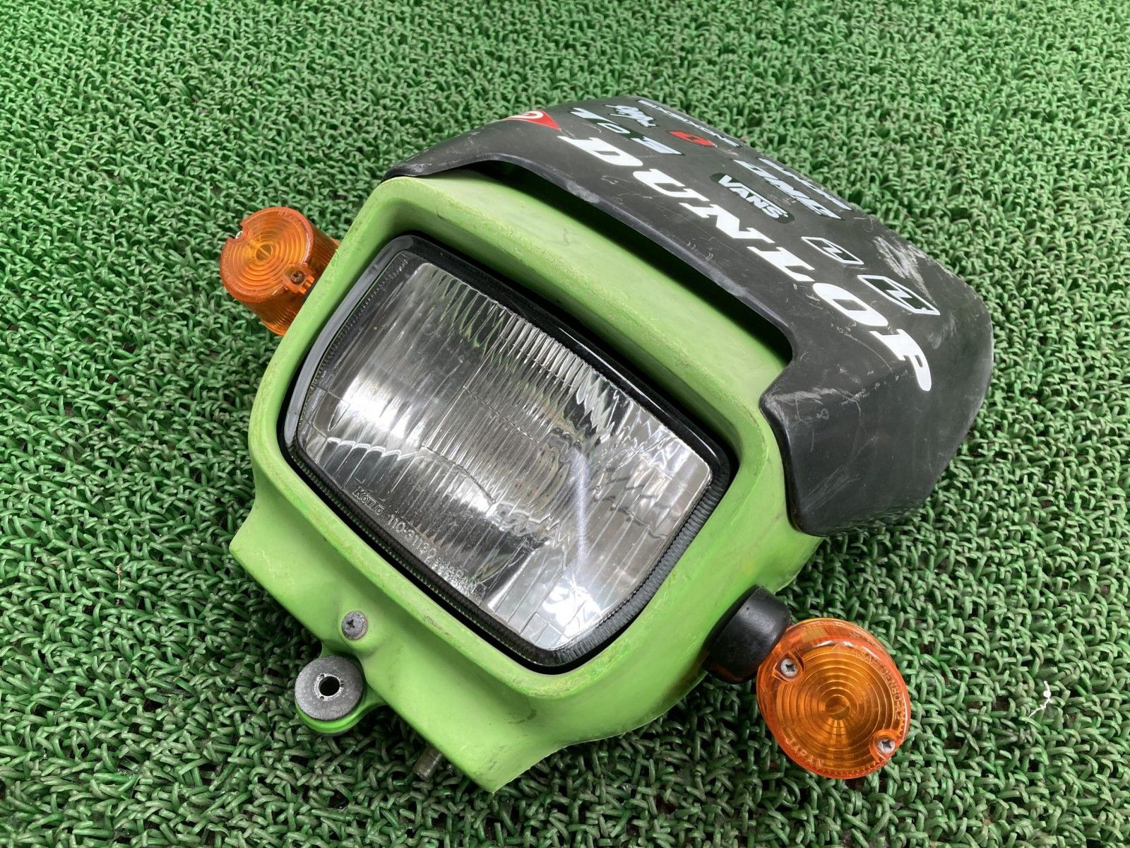 Dトラッカー KLX250 ライトカウル 黒/緑 110-40139 カワサキ 純正 中古