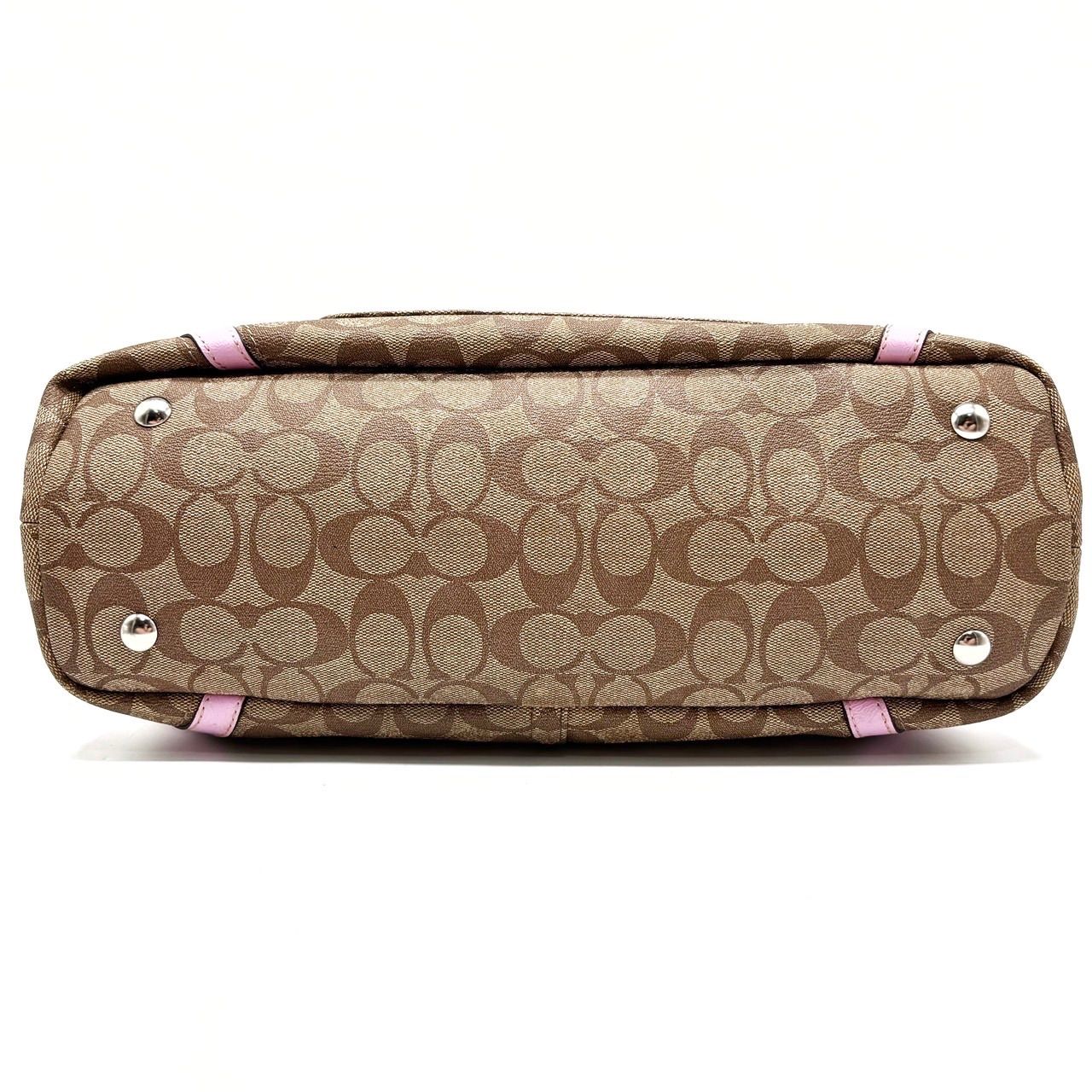 ✨良品 コーチ COACH トートバッグ シグネチャー PVC 紫 手提げ