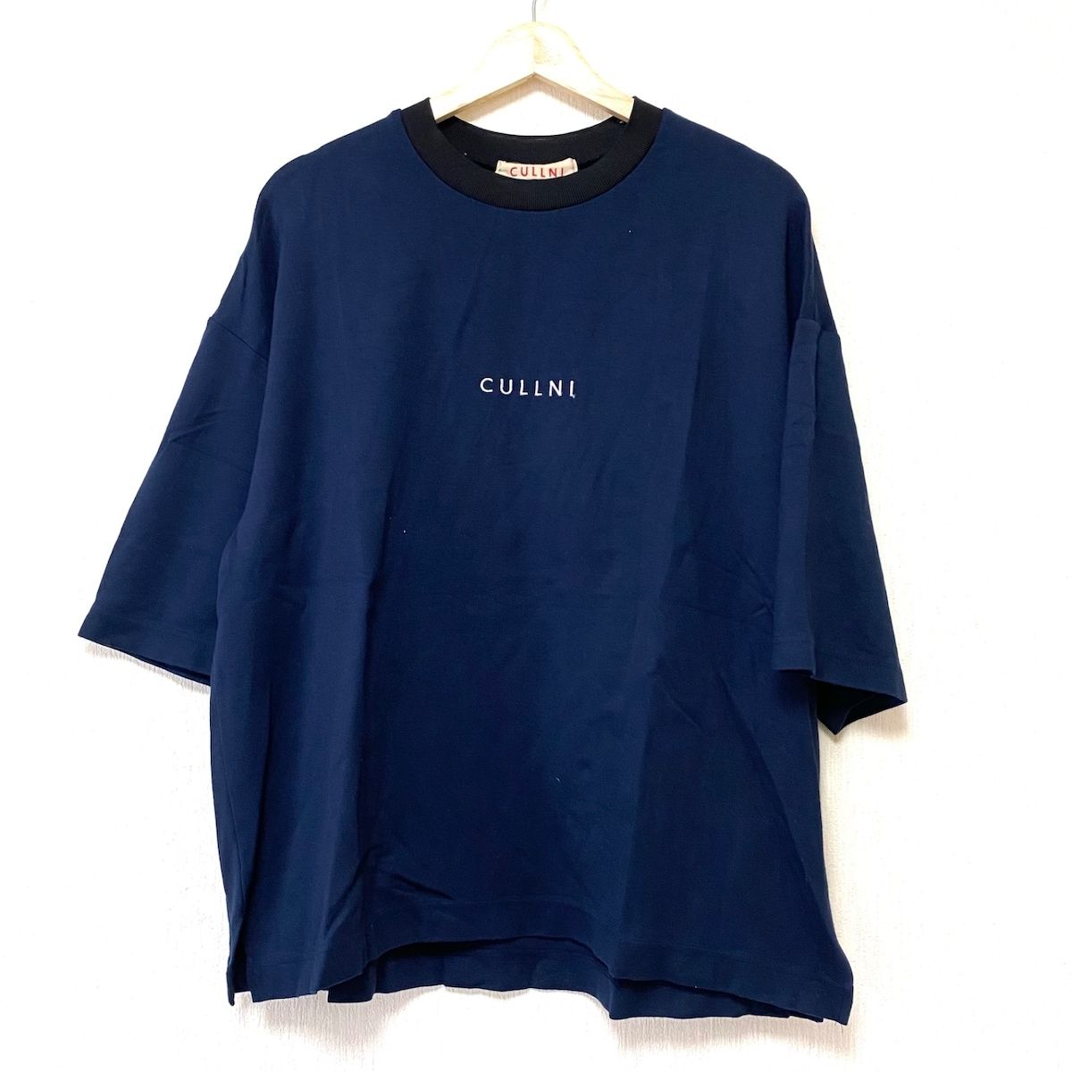 CULLNI(クルニ) 半袖Tシャツ サイズ1 S メンズ - 21-SS-065 ネイビー ロゴ刺繍 - メルカリ