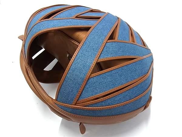 □極美品□ PERRIN PARIS ペランパリ パニエ デニム×レザー  