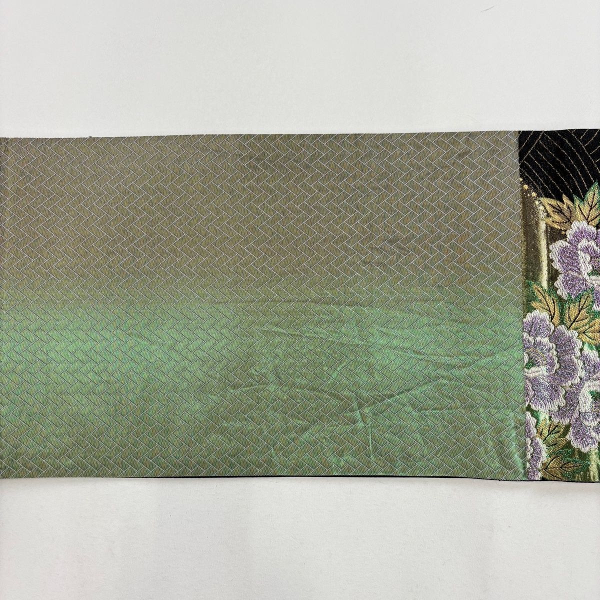 袋帯 美品 秀品 草花 波 金糸 箔 緑 六通 正絹 【中古】 - メルカリ