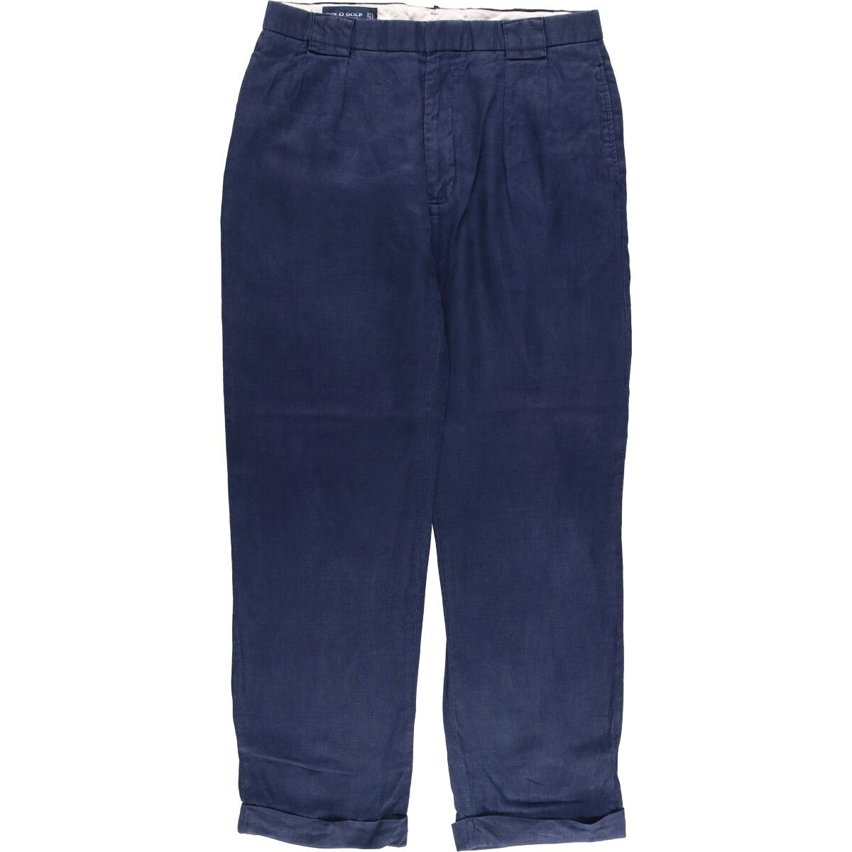 古着 ラルフローレン Ralph Lauren POLO GOLF ポロゴルフ ツータック リネンパンツ スラックス メンズw35相当|eaa581265