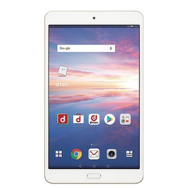 【中古】 d-02K dtab Compact Gold SIMフリー 本体 ドコモ Aランク タブレット ファーウェイ【送料無料】 d02kgl8mtm