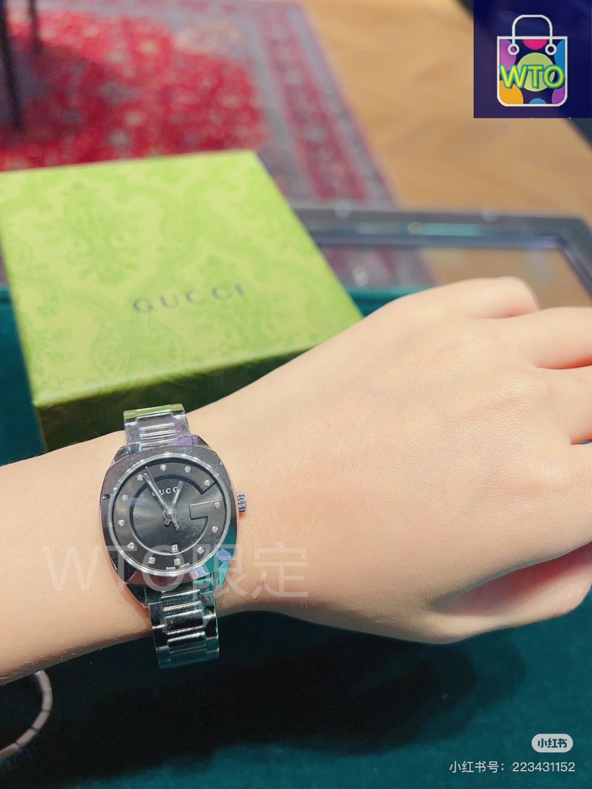 GUCCI ダイヤ　　時計 GUCCI] Gucci G logo watch Diamond bezel 102 stainless steel