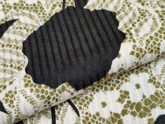 平和屋本店□極上 キモノデザイナー 斉藤上太郎 小紋 枝花文 逸品 未  