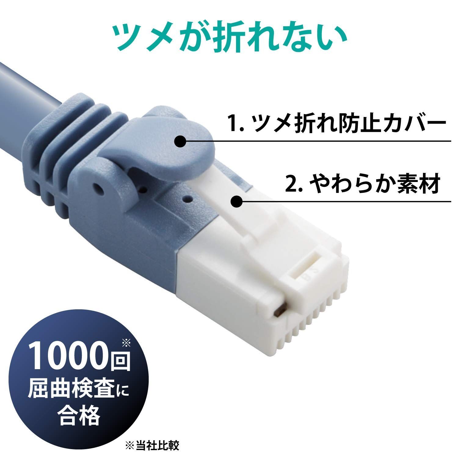 エレコム プロテクタ付爪折防止LANコネクタ Cat6 LD-6RJ45T10 TP - PC