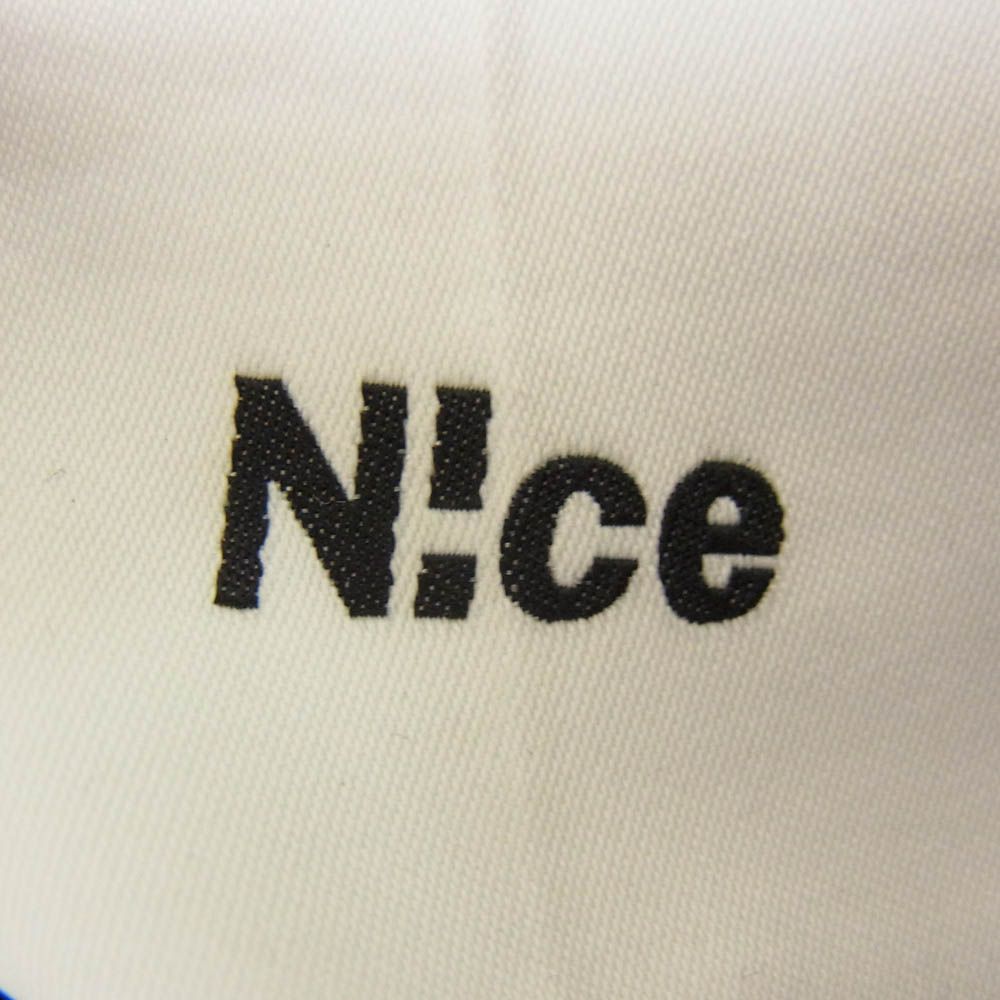 ナイス N!ce Round Logo Border Tee Navy ラウンド ロゴ ボーダー T