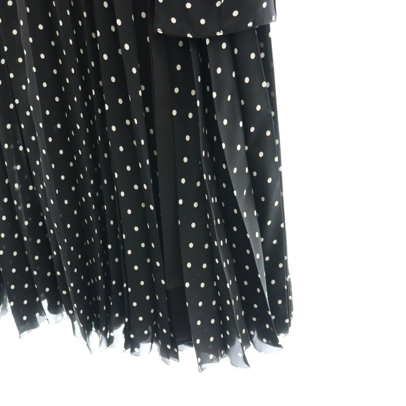 サカイ sacai 23SS Polka Dot Print Skirt プリーツスカート ラップスカート ロング ドット 水玉 3 黒 白 ブラック  ホワイト /ES □OS - メルカリ