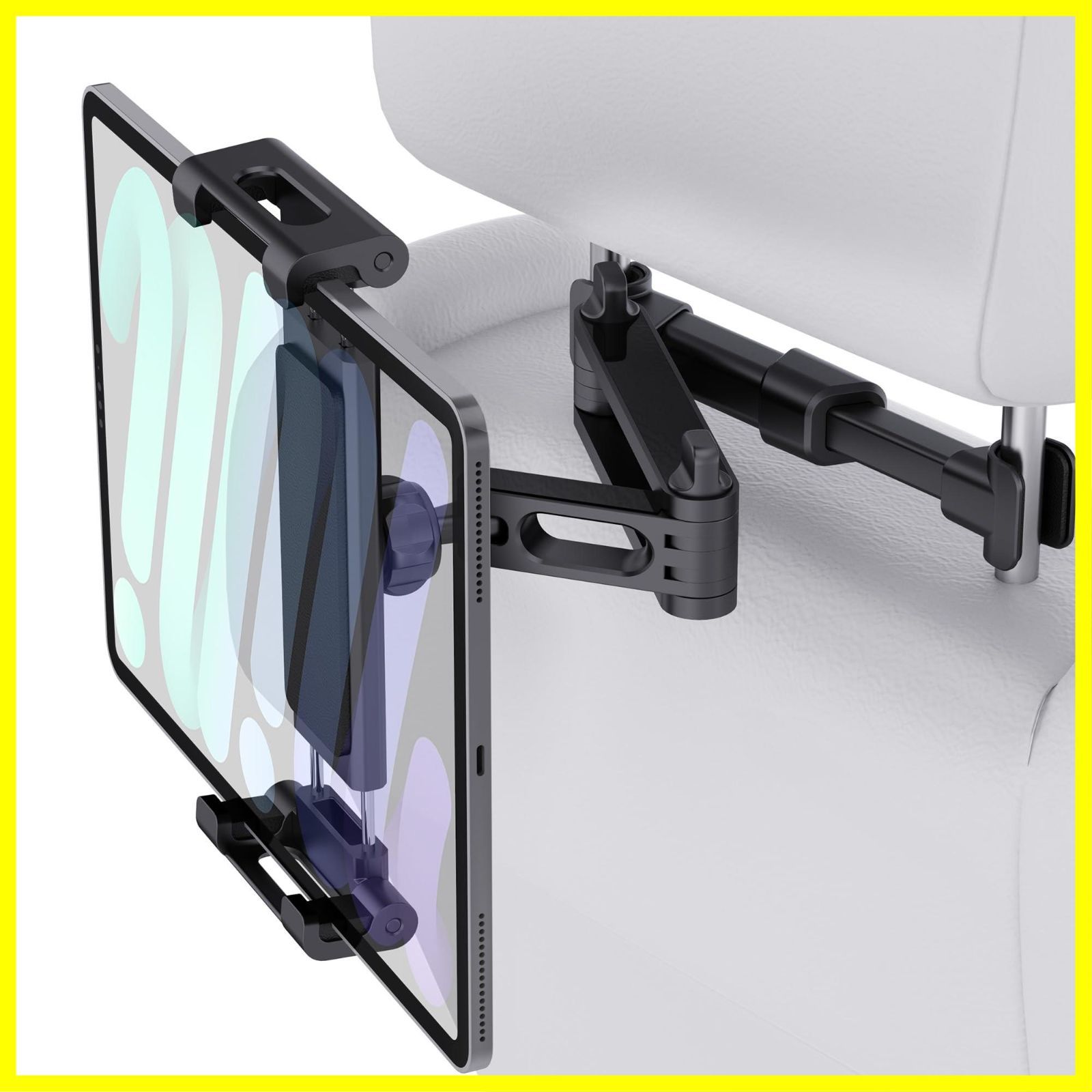 送料無料【2024新登場】PZOZ タブレット 車載ホルダー ヘッドレスト ホルダー iPad 車載ホルダー 後部座席 スマホ スタンド 伸縮調整 360度回転 4.7～12.9インチ 全機種対応