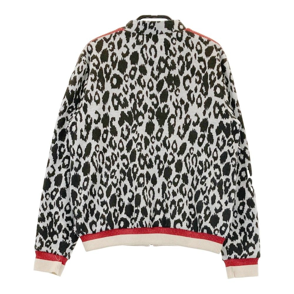サイズ：38 ARCHIVIO アルチビオ 裏地付 ニットジャケット レオパード