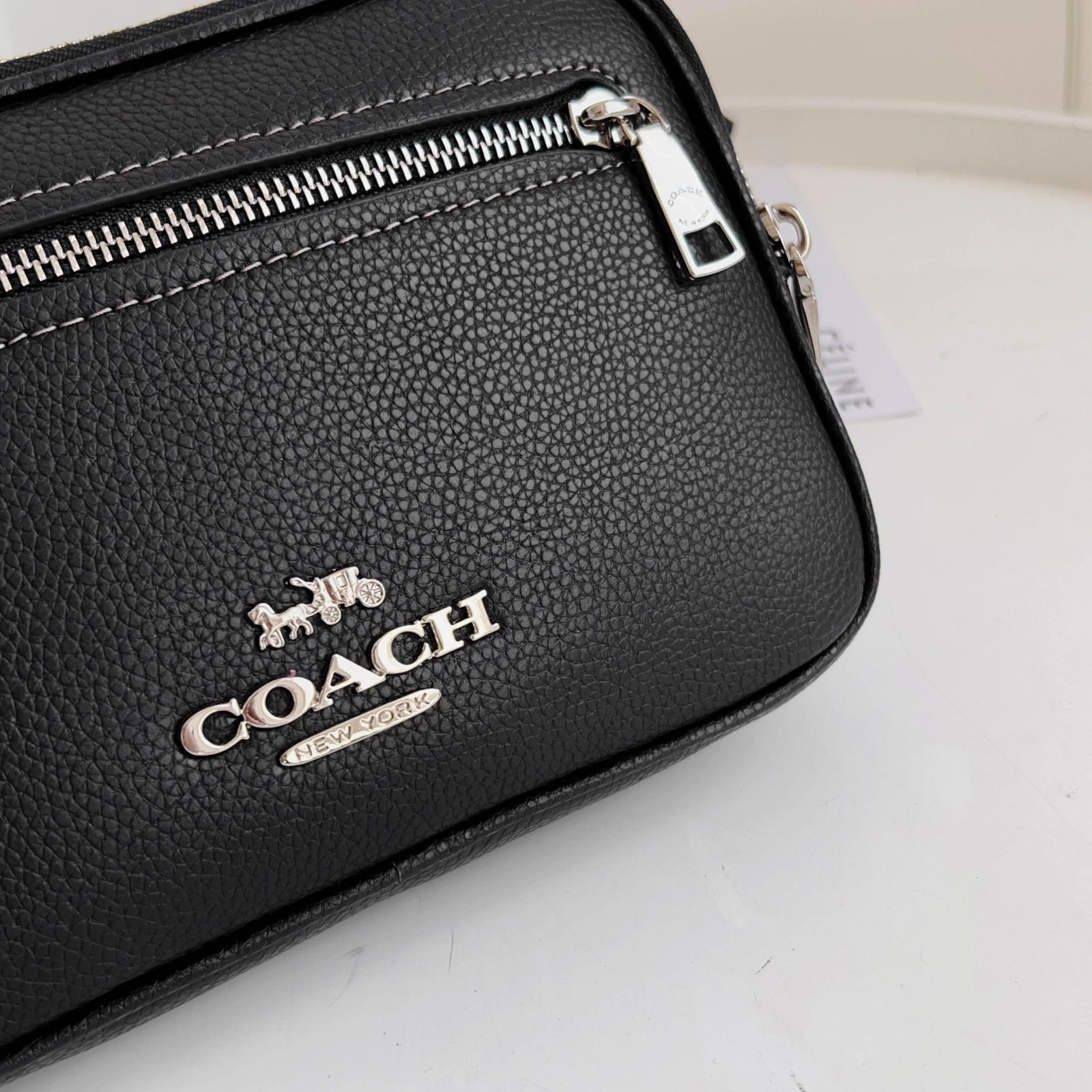 COACH◇エリアス ウエストバッグ レザー ブラック CJ507 - メルカリ