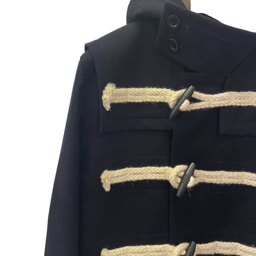 sacai 25AW メルトンダッフルショートコート サイズ3