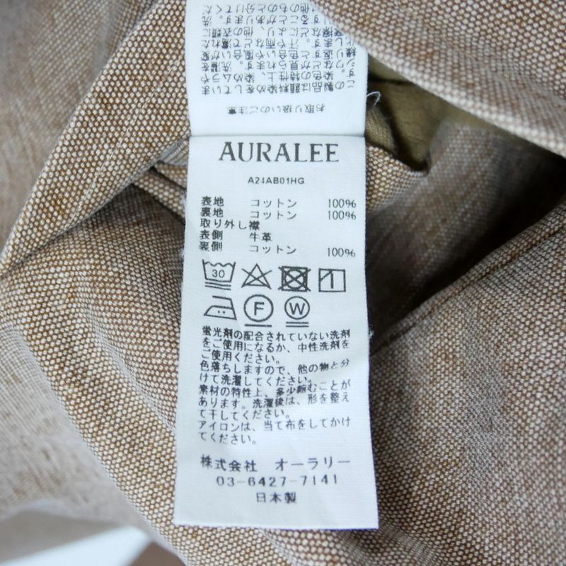 AURALEE オーラリー 国内正規 24AW WASHED ORGANIC CANVAS