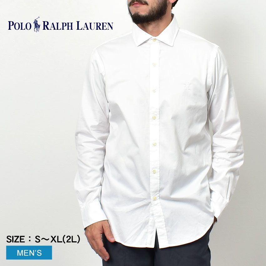 ポロ ラルフローレン 長袖シャツ 710861198 メンズ ワンポイント 長袖シャツ POLO RALPH LAUREN カラー:ホワイト 品番：21235285
