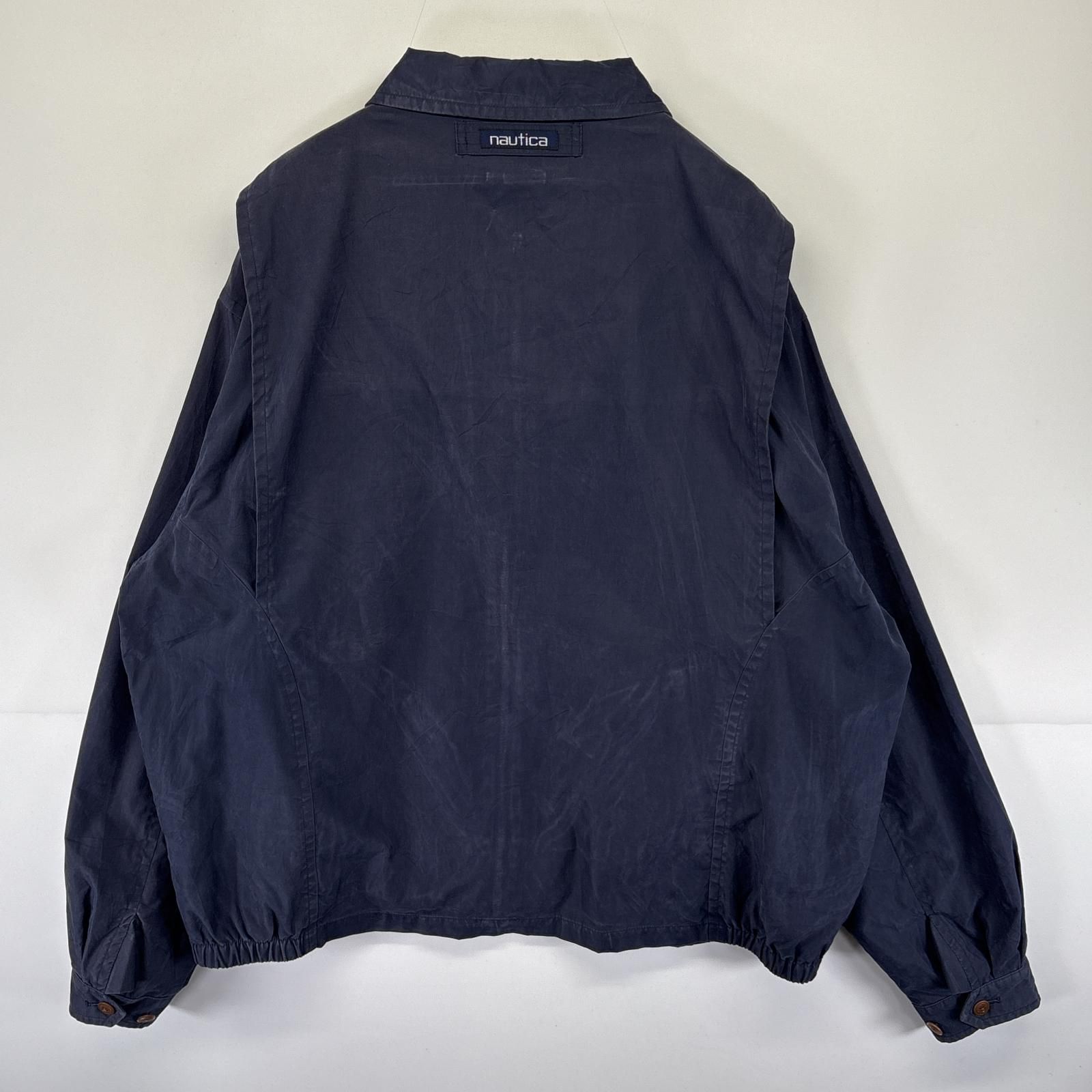 NAUTICA ノーティカ ヴィンテージ スウィングトップ ジャケット 古着 L 古着 90s Nautica 裏地 ストライプ コットン スウィングトップ