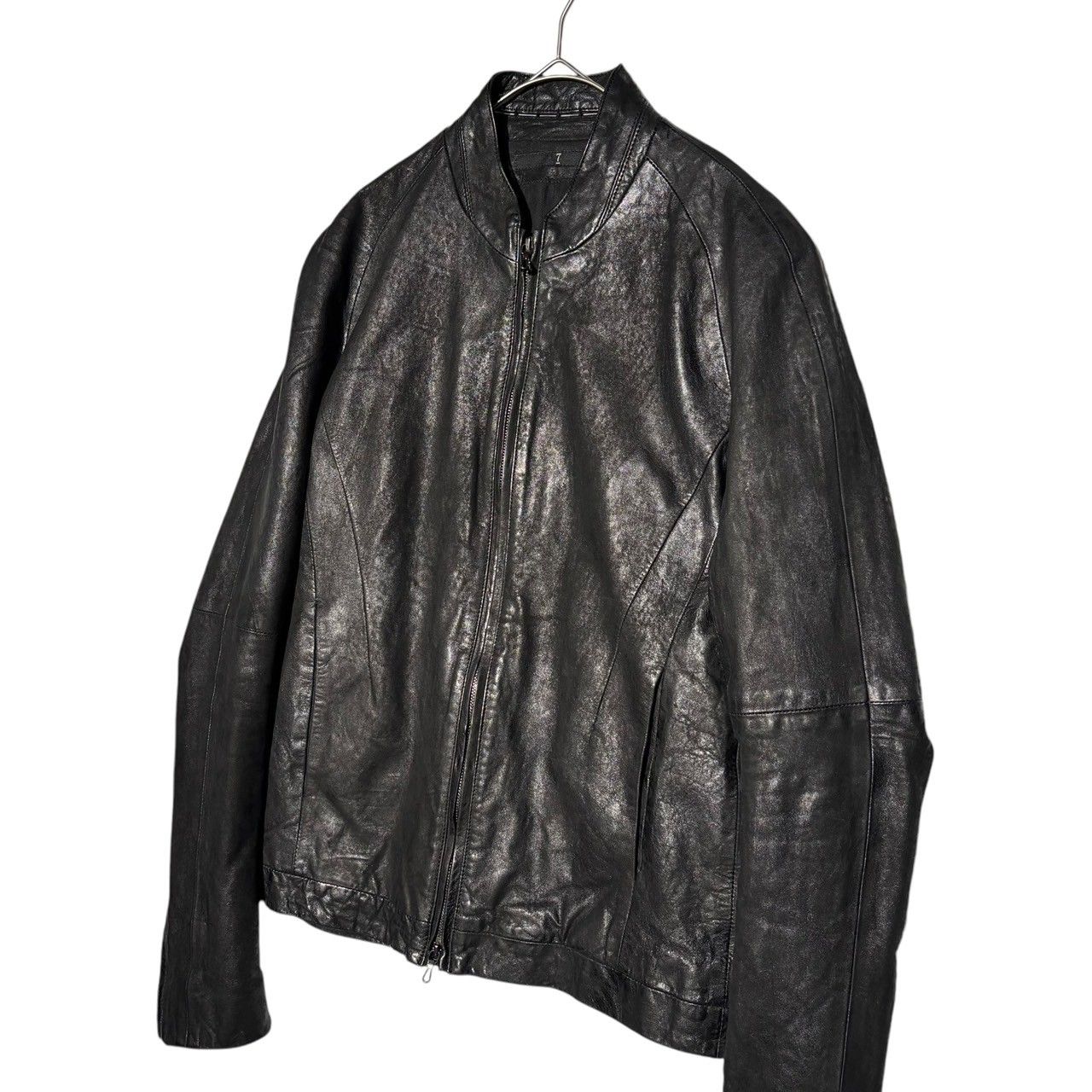 JULIUS(ユリウス) 13SS Collarless zip-up lamb leather jacket JULIUS(ユリウス) 13SS Collarless zip-up lamb leather jacket