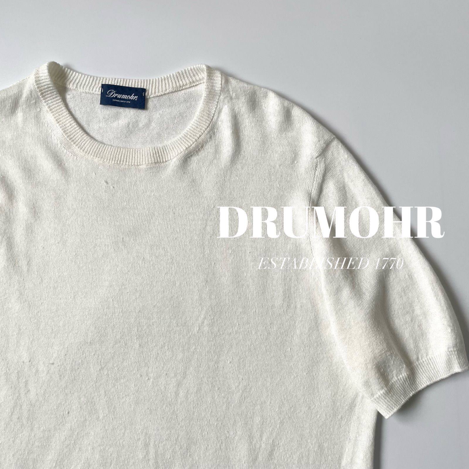 DRUMOHR / リネンホールガーメントクルーネックニット