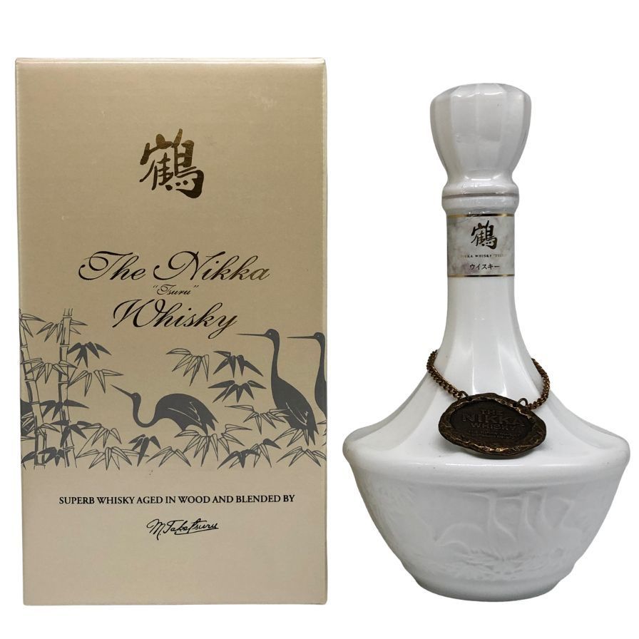 NIKKA WHISKY ニッカ 鶴 陶器ボトル ウイスキー 1304g 古酒 未開栓 S2452L