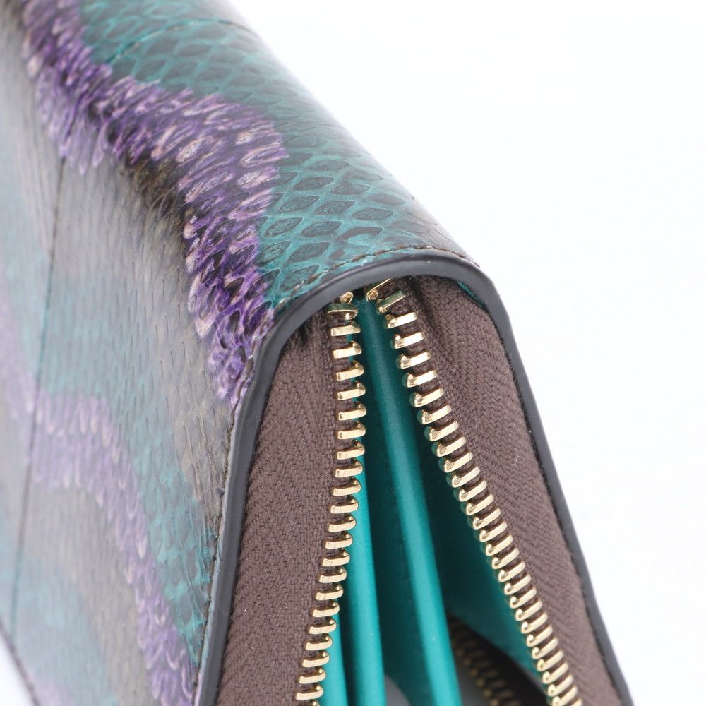 未使用 グッチ バンブー タッセル パイソン レザー 長財布 ロング  